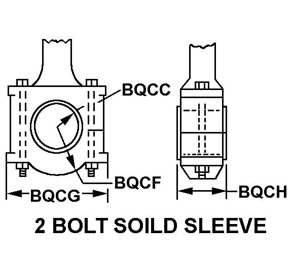 2 BOLT SOLID SLEEVE style nsn 2815-00-922-8651