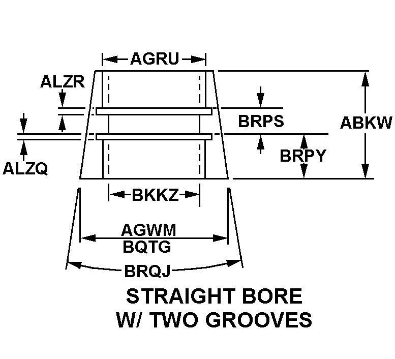 STRAIGHT BORE W/TWO GROOVES style nsn 2805-00-404-0714