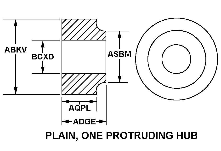 PLAIN, ONE PROTRUDING HUB style nsn 3120-01-594-7037