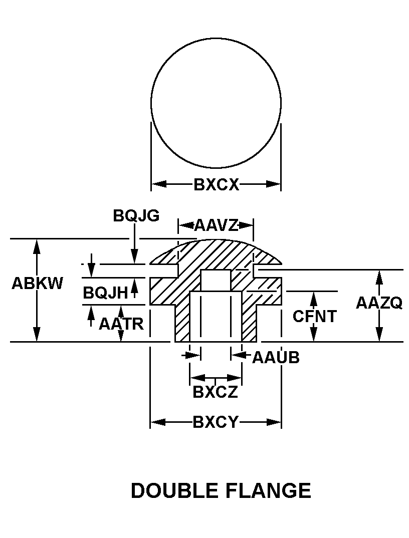 DOUBLE FLANGE style nsn 5340-01-616-1320