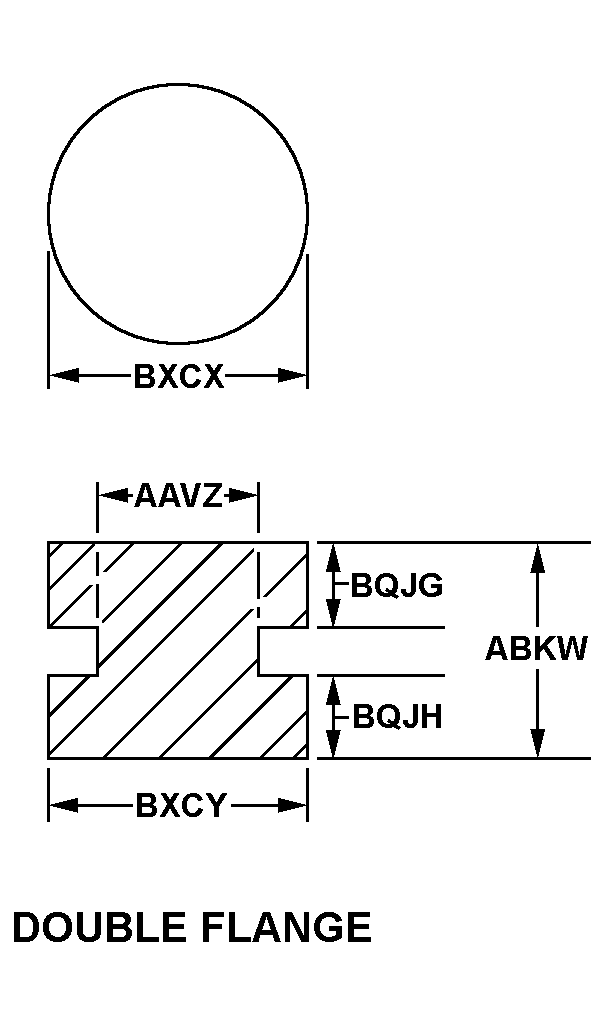 DOUBLE FLANGE style nsn 5340-01-616-1320