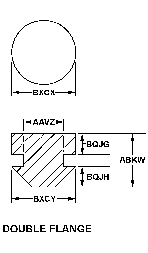 DOUBLE FLANGE style nsn 5340-01-616-1320