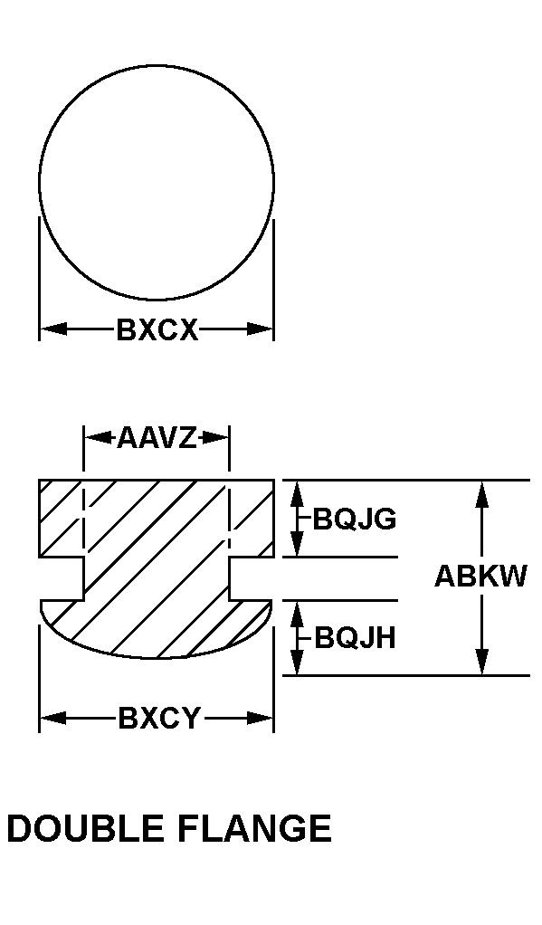 DOUBLE FLANGE style nsn 5340-01-616-1320