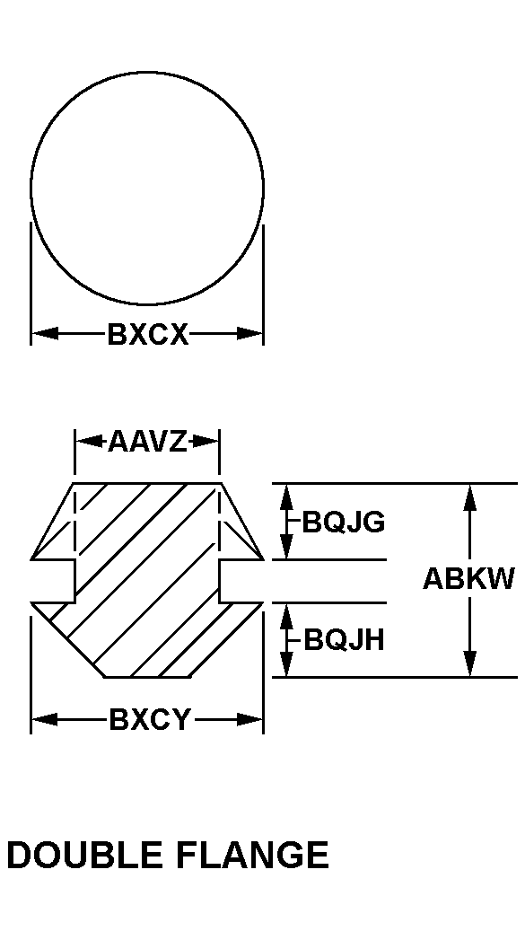 DOUBLE FLANGE style nsn 5340-01-616-1320