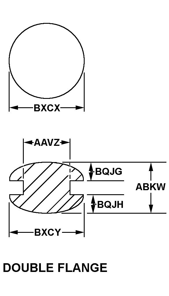 DOUBLE FLANGE style nsn 5340-01-616-1320