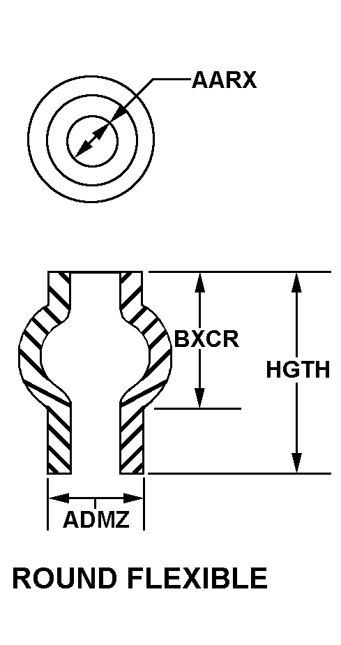 ROUND FLEXIBLE style nsn 5342-00-701-6265