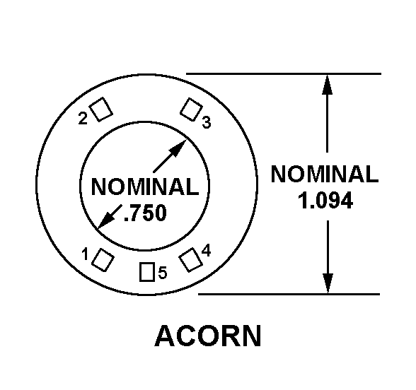 ACORN style nsn 5935-00-224-0790