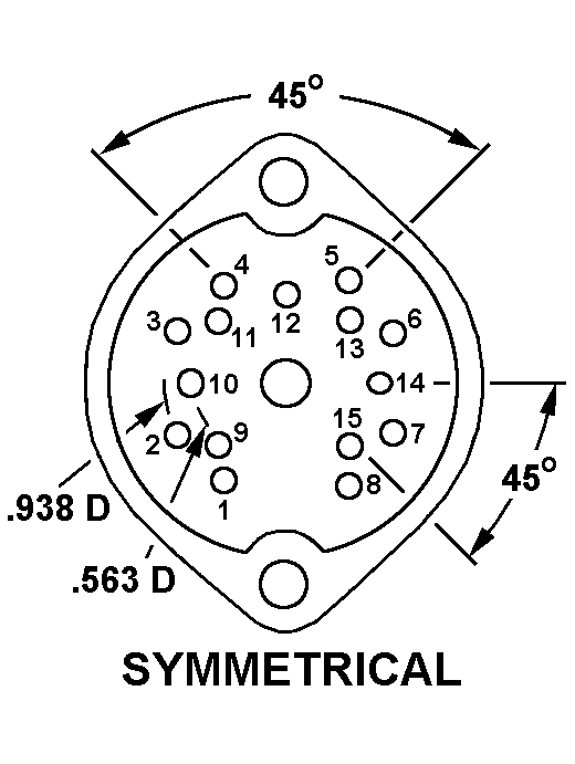 SYMMETRICAL style nsn 5935-00-252-1084