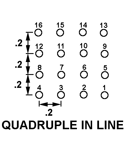 QUADRUPLE IN LINE style nsn 5935-01-426-8706