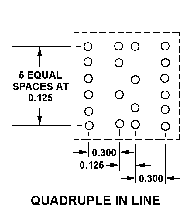 QUADRUPLE IN LINE style nsn 5935-00-372-0566