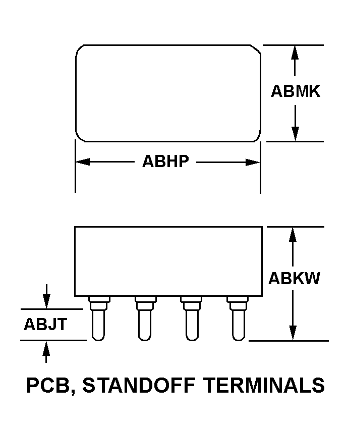 PCB, STANDOFF TERMINALS style nsn 5935-00-518-6977