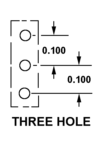 THREE HOLE style nsn 5935-00-686-0224