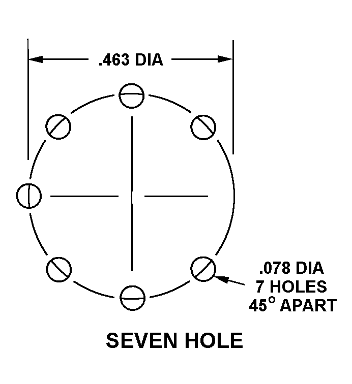 SEVEN HOLE style nsn 5935-00-624-1334