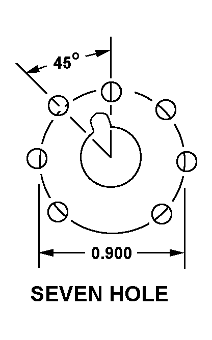 SEVEN HOLE style nsn 5935-00-624-1334