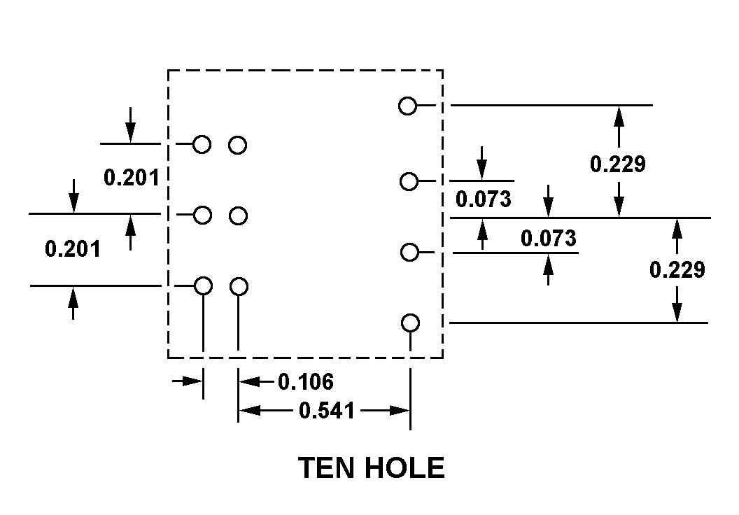 TEN HOLE style nsn 5935-00-528-9316