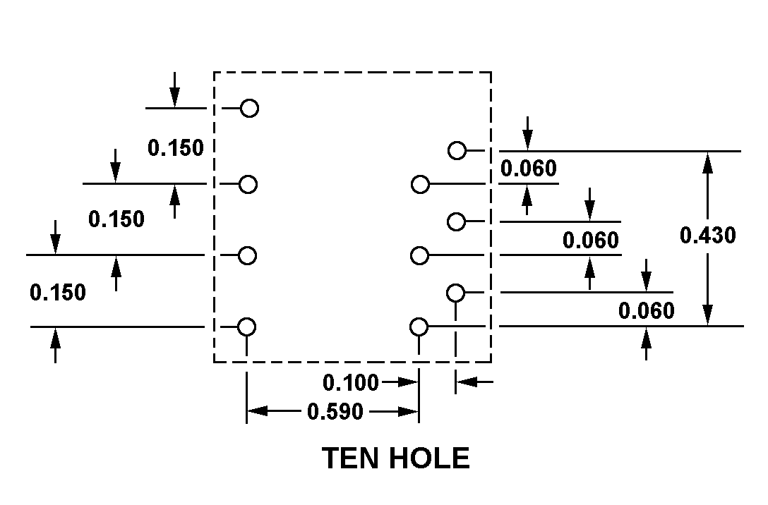 TEN HOLE style nsn 5935-00-528-9316