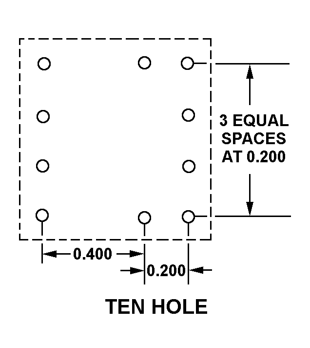 TEN HOLE style nsn 5935-00-528-9316