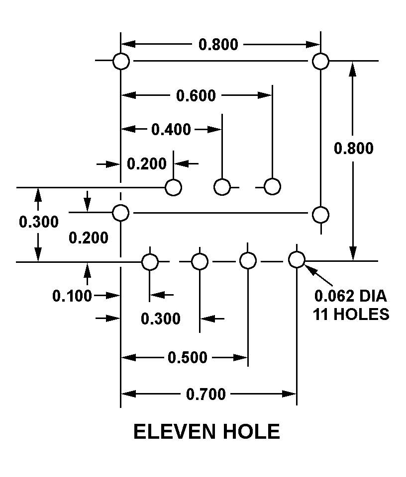 ELEVEN HOLE style nsn 5935-00-810-7227