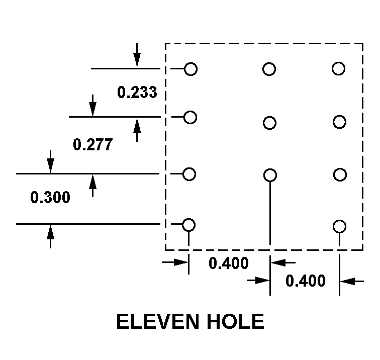 ELEVEN HOLE style nsn 5935-00-810-7227