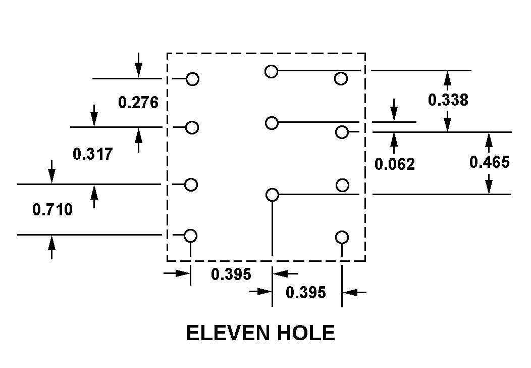 ELEVEN HOLE style nsn 5935-00-779-4532