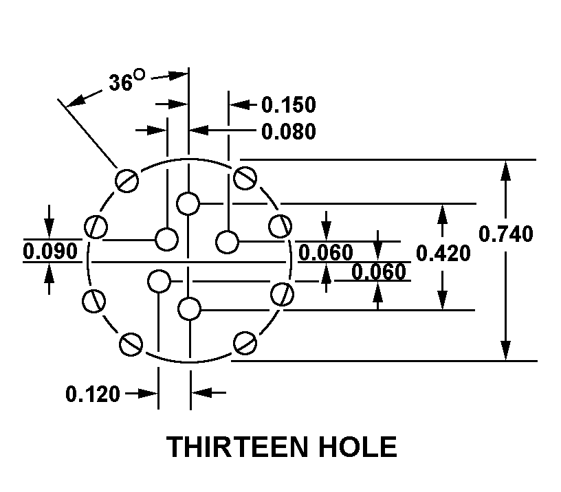 THIRTEEN HOLE style nsn 5935-00-901-0146
