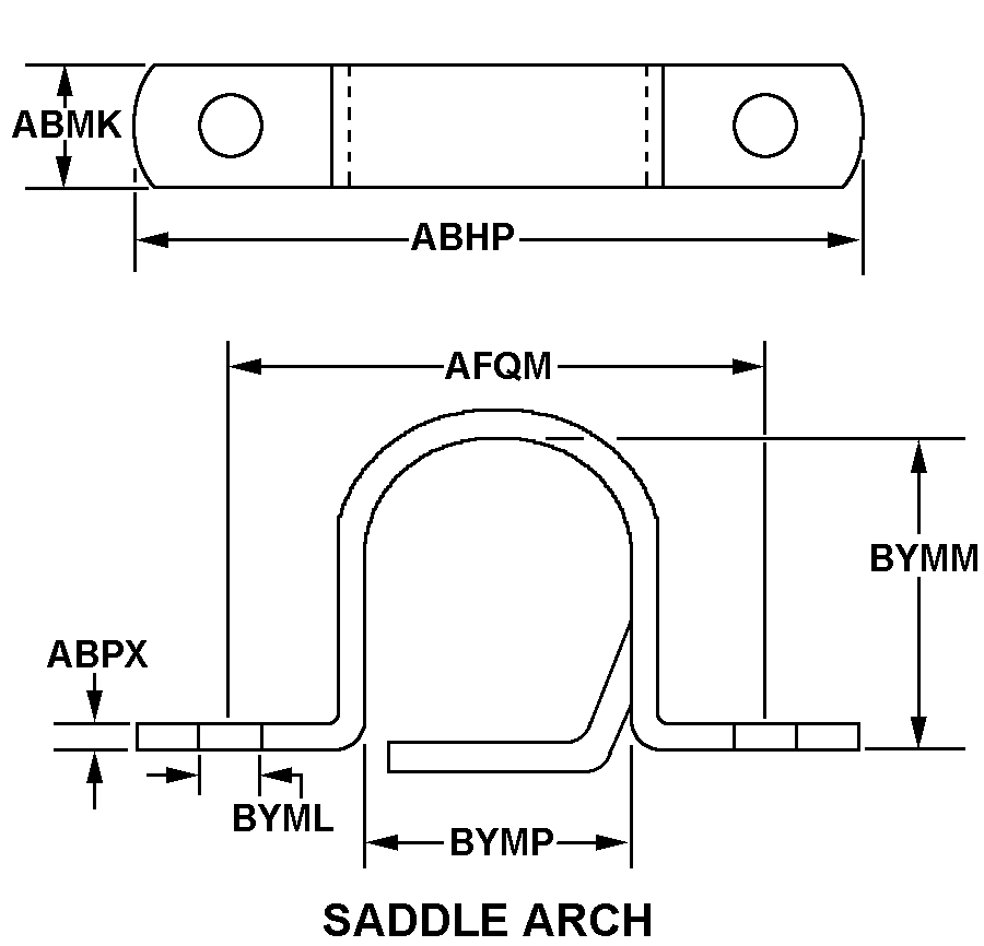 SADDLE ARCH style nsn 5340-00-598-2389