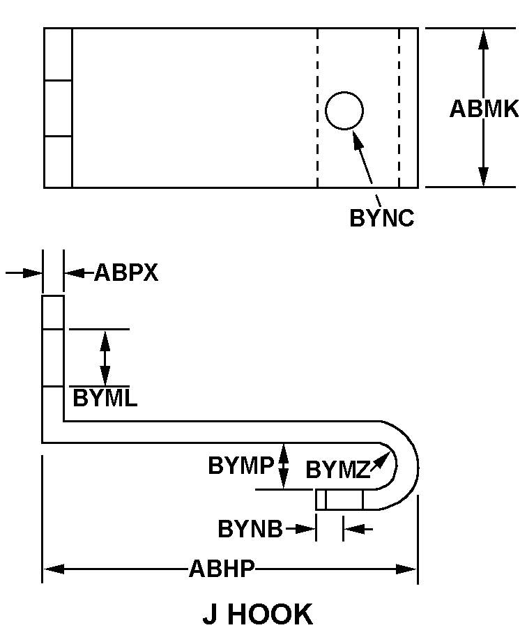J HOOK style nsn 5340-01-035-7352