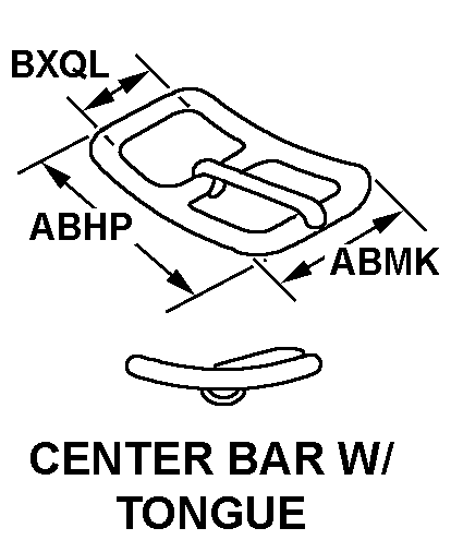 CENTER BAR WITH TONGUE style nsn 5340-00-889-5595