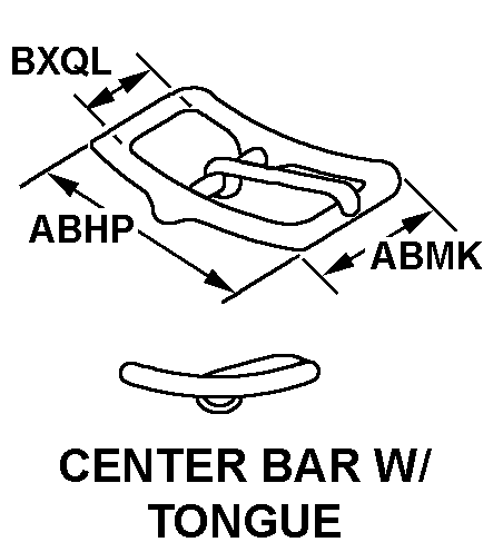 CENTER BAR WITH TONGUE style nsn 5340-00-889-5595