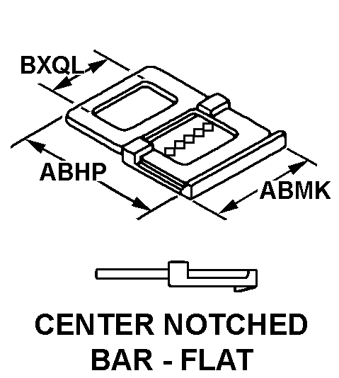 CENTER NOTCHED BAR-FLAT style nsn 5340-01-034-9126