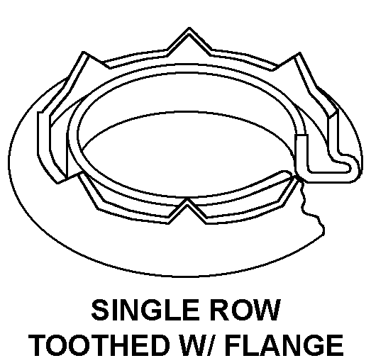 SINGLE ROW TOOTHED WITH FLANGE style nsn 5340-00-100-6308