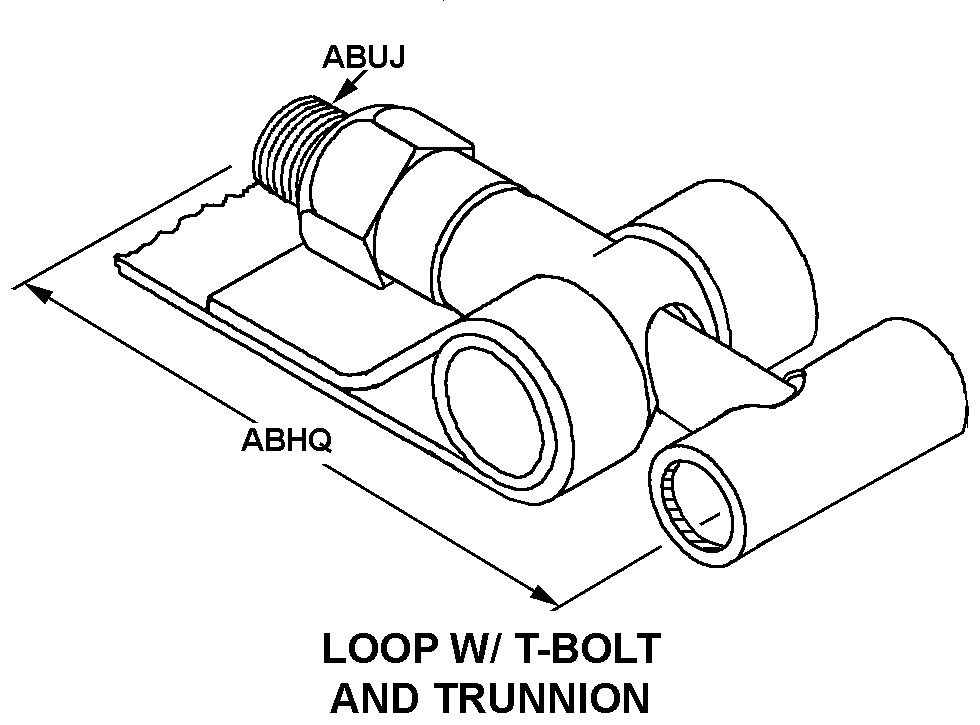 LOOP WITH T-BOLT AND TRUNNION style nsn 5340-01-367-2332