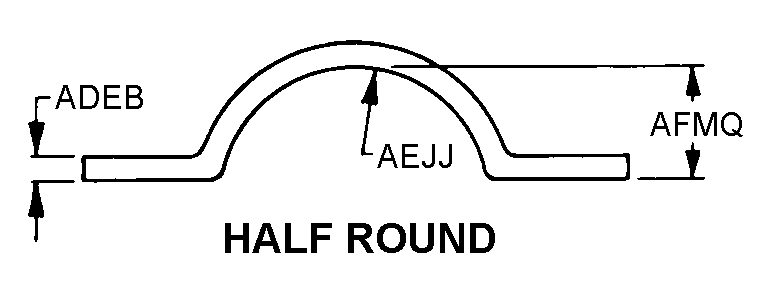 HALF ROUND style nsn 5340-00-064-0131