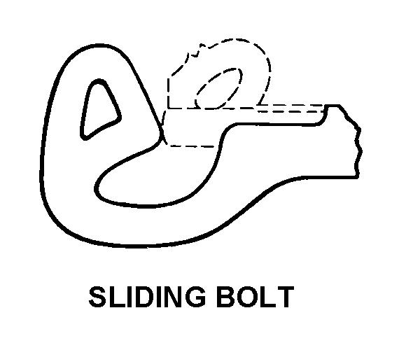 SLIDING BOLT style nsn 5340-01-284-3840