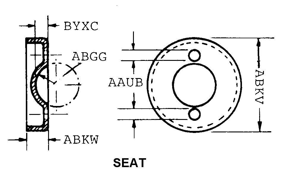 SEAT style nsn 5340-00-763-1057