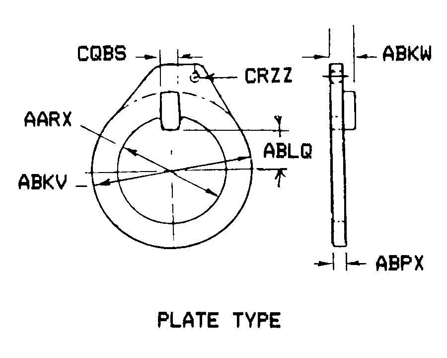 PLATE TYPE style nsn 5340-01-501-0635