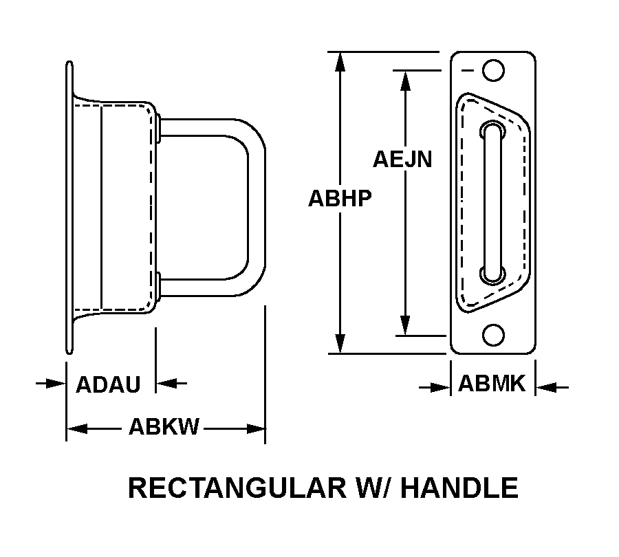 RECTANGULAR W/HANDLE style nsn 5935-01-461-8960