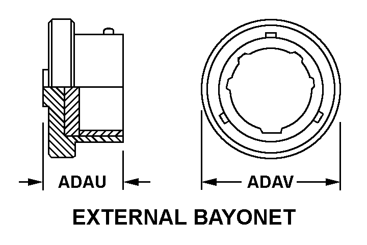 EXTERNAL BAYONET style nsn 5935-00-909-8790