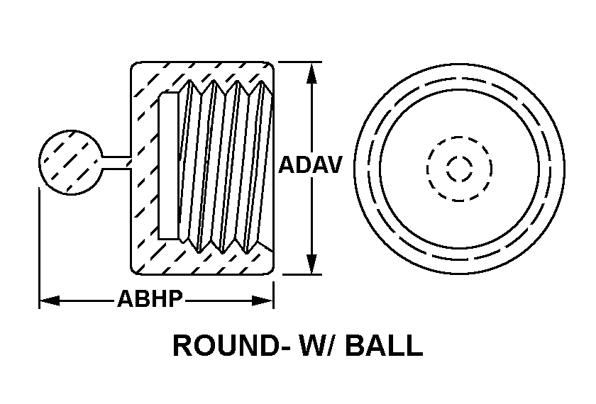 ROUND-W/BALL style nsn 5935-01-424-7411