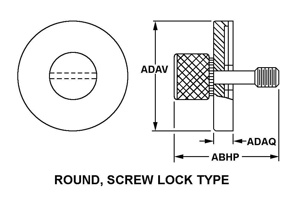 ROUND, SCREW LOCK TYPE style nsn 5935-01-058-5073