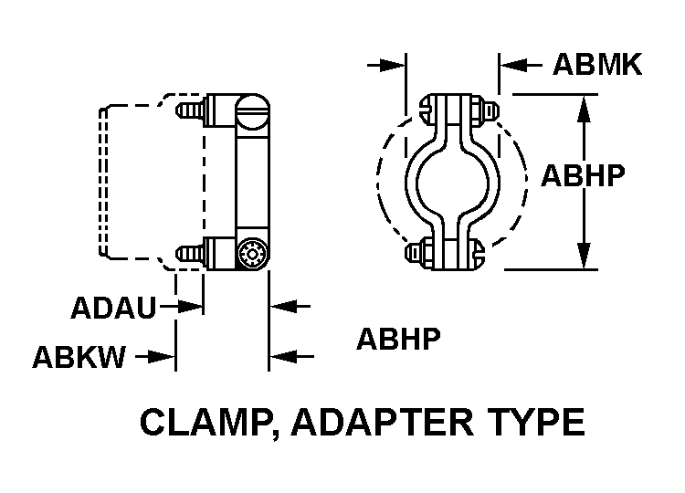 CLAMP, ADAPTER TYPE style nsn 5935-00-524-4705