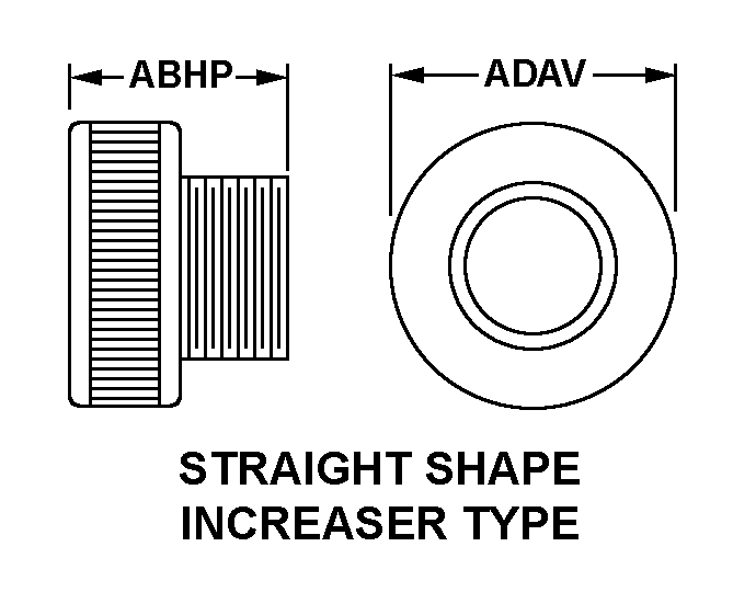 STRAIGHT SHAPE INCREASER TYPE style nsn 5935-00-257-7565
