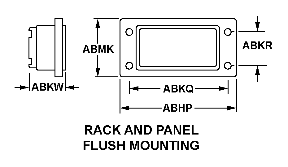 RACK AND PANEL FLUSH MOUNTING style nsn 5935-01-081-9568