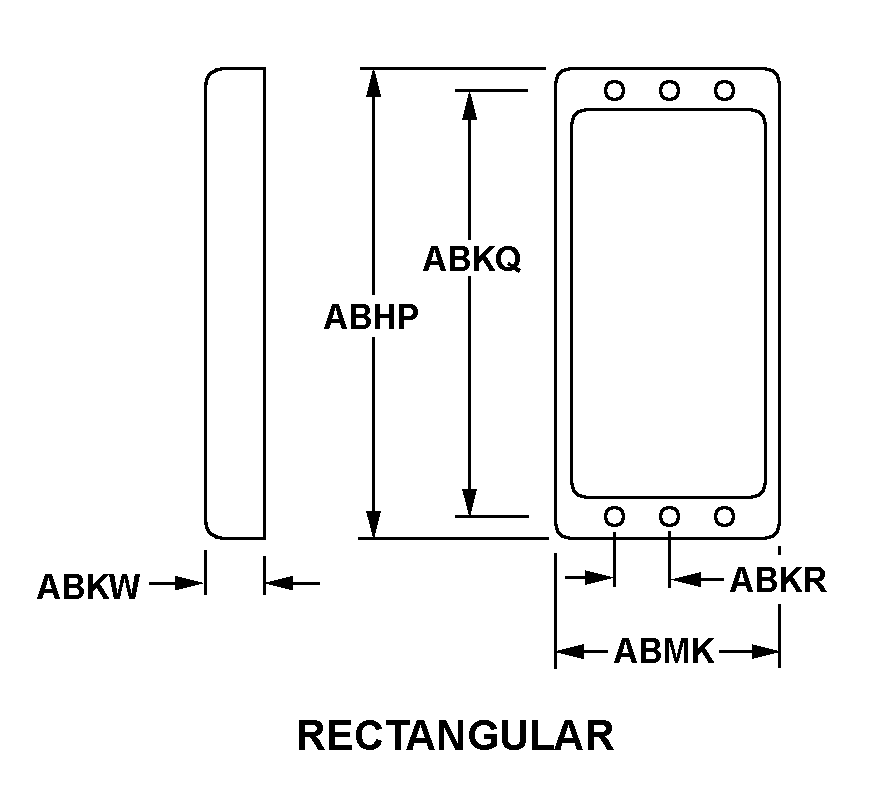 RECTANGULAR style nsn 5935-00-007-0764