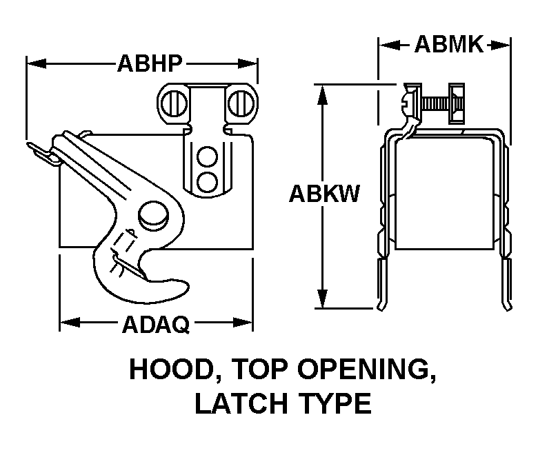 HOOD, TOP OPENING, LATCH TYPE style nsn 5935-01-209-6599