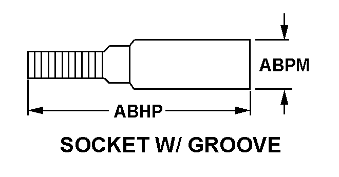 SOCKET W/GROOVE style nsn 5935-00-490-8810