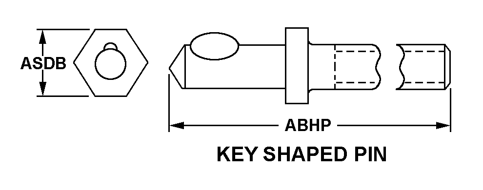 KEY SHAPED PIN style nsn 5935-01-389-8867