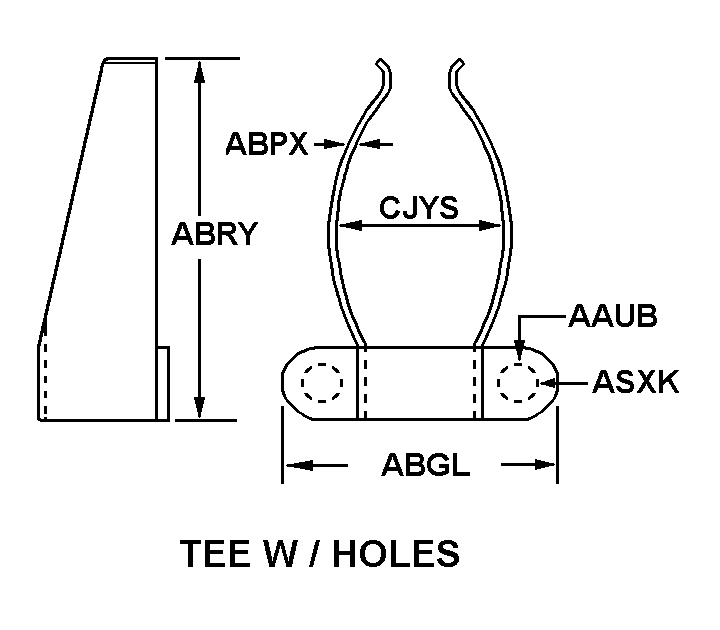 TEE W/ HOLES style nsn 5340-01-416-5240