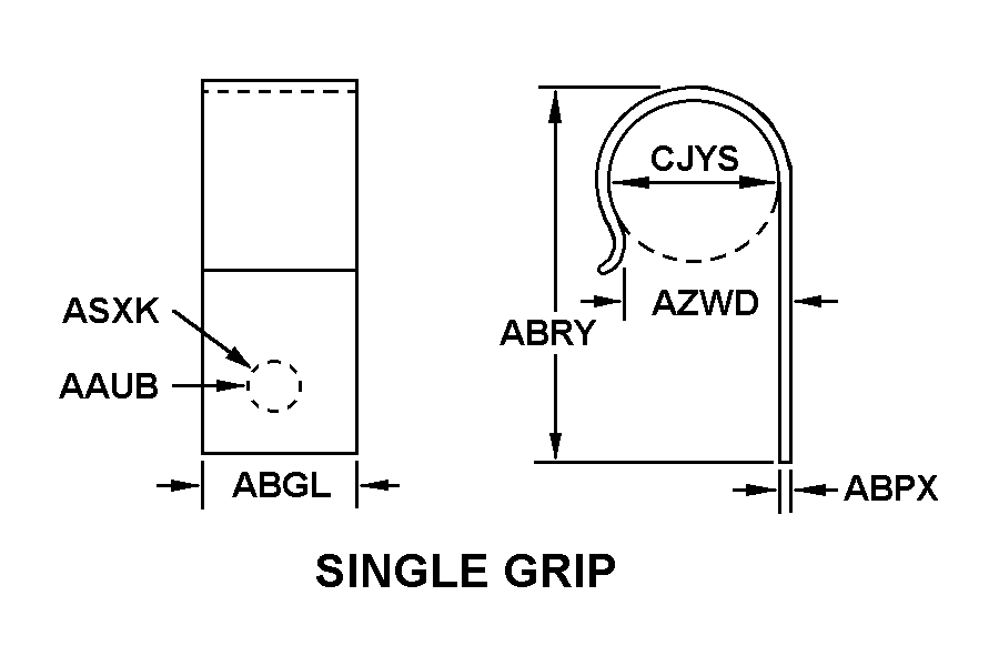 SINGLE GRIP style nsn 5340-01-486-8011