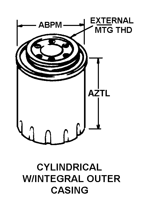 CYLINDRICAL W/INTEGRAL OUTER CASING style nsn 4330-01-357-2519